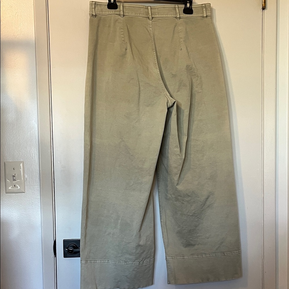 Everlane Wide-Leg Trousers in Light Celery Green - Picture 5 of 10